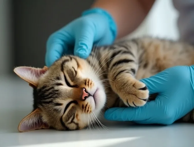Specialist carefully handling a deceased cat with dignity in Wesburn